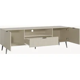 [en.casa] Nand TV-Lowboard 160 x 40 x 51 cm Sandfarben Metall/Spanplatte