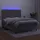 vidaXL Boxspringbett mit Matratze & LED Hellgrau 140x200 cm Samt