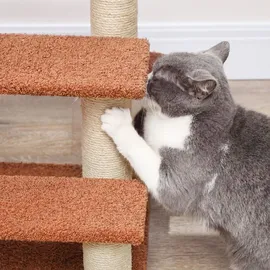 PawHut Katzentreppe 3-stufige Hundetreppe Braun 45 x 40 x 48 cm