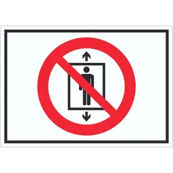 HB-Druck Personenbeförderung verboten Symbol Aufkleber A9 (37x52mm)