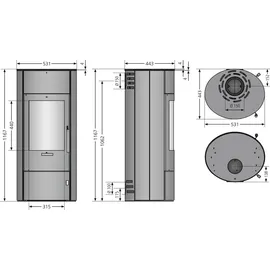 Oranier Polar W+ 2.0 Stahl schwarz