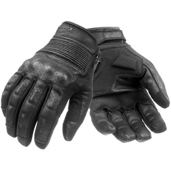 Pando Moto Onyx Black perforierte Motorrad Handschuhe, schwarz, Größe S für Männer