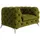 s-style möbel Chesterfield-Sessel Kalina Samt 72 x 71 x 70 cm Grün mit Wellenfederung