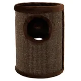 LIONTO Kratztonne mit Sisal Kratzturm Kratzbaum Kratzsäule Höhe 50 cm, braun