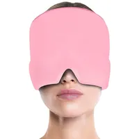 Migränekappe, Migräne Mütze, Migränemaske, Migraine Relief Cap Kopfschmerzen Maske Migränehaube Headache Relief Cap Kühlmaske Gesicht für Linderung Kopfschmerzen Verspannungen Stress(Rosa)