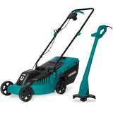 VONROC Rasenmäher Elektro mit Kabel | 1300W - 32cm Schnittbreite - einstellbare Schnitthöhe 30-70MM | Elektrischer Sichelmäher für kleine bis mittelgroße Flächen -Inlusive Trimmer Set