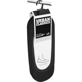 URBAN CLASSICS Invisible Socks 5-Paar Schwarz 35-38