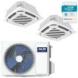 AUX Split-Klimagerät Set mit Deckenkassette & Außengerät R32 – 12000–36000 BTU, leise, energieeffizient heizen & kühlen für Büro, Gewerbe & große Wohnflächen 90 cm x 70 cm x 35 cm