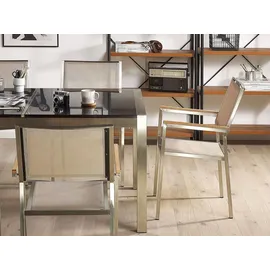 Beliani Grosseto Set 6-tlg. Schwarz/Beige