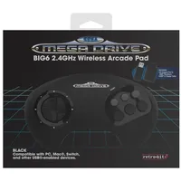 retro-bit BIG6 Wireless Controller schwarz für Nintendo Switch