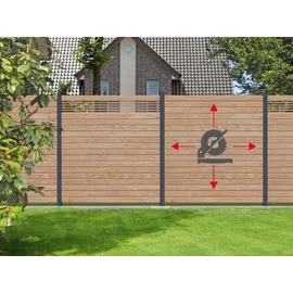 WOODTEX Sichtschutzelement 180 x 194 cm Lärche Holz
