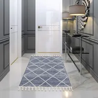 Carpet City "Art 2646", blau, B:80cm H:7mm L:150cm, Polypropylen,