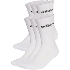 adidas Linear Crew Socken 6er Pack Schwarz/Weiß 46-48