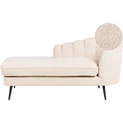 Chaiselongue Bouclé hellbeige rechtsseitig ALLIER