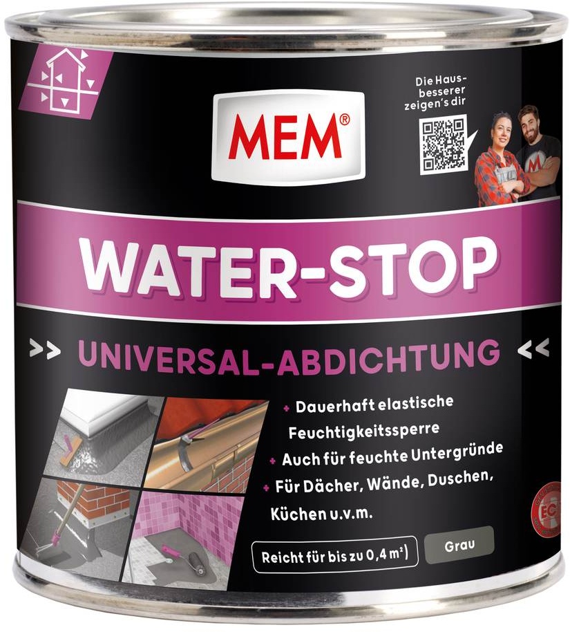 MEM Water Stop | flexible Abdichtungsmasse für verschiedene Untergründe