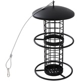 Siena Garden Futtersäule Matt Black für Meisenknödel, 26 cm