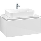 Villeroy & Boch Legato Waschtischunterschrank B753L0DH 80x38x50cm, mit LED-Beleuchtung, Glossy White