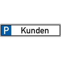 König Werbeanlagen Hinweisschild Parkplatzreservierungsschild Kunden, ohne Befestigungsset, 520x110mm