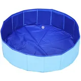 Haustierpool, Hundepool, Katzenpool, Sandtisch, Badebecken, Faltbarer Pool, Blau, (30x10cm)