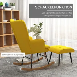 Homcom Schaukelstuhl mit Hocker 64x90x89 cm