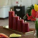 Deluxe Homeart LED Kerzenset MIA Echtwachs 4 Größen mit Batterien Fernb.