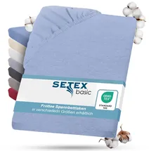 Setex Bettlaken Frottee 180 x 200 cm blau