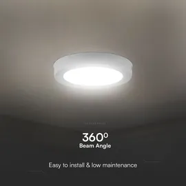 V-Tac LED-Mini-Panel - Samsung - Hinterleuchtete Oberfläche - IP20 - Weiß - 12W - 1200 Lumen - 4000K