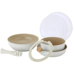 NEOFLAM® Pfannen-Set MIDAS Plus 8 tlg. Set - Sand, (8-tlg)