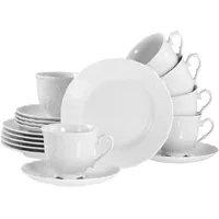 CreaTable Rokoko Weiss Kaffeeservice 18-tlg.