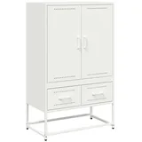 vidaXL Highboard Weiß 68x39x111,5 cm Stahl