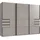 WIMEX Schwebetürenschrank WIMEX "Tilburg", grau (saharagrau, durchgängige türfront glas saharagrau, absetzung grafit), B:270cm H:208cm T:65cm, Spanplatte, Schränke, Schwebetürenschrank, mit Glaselementen