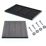 Arebos - Bodenelement für Solardusche, Poolleiter oder Pool Anthrazit 101 x 63 x 5,5 cm Bodenplatte für Gartendusche Pooldusche Outdoor Dusche