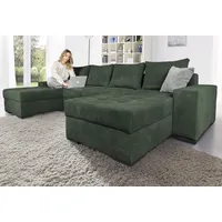 Collection AB Wohnlandschaft Cord 3-Sitzer Flaschengrün