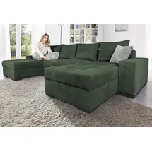 Collection AB Wohnlandschaft Cord 3-Sitzer Flaschengrün
