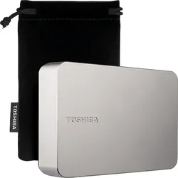 TOSHIBA Canvio Flex Exclusive für USB-C Smartphones, Tablets, Windows PCs und Macs, Festplatte, 4 TB HDD, 2,5 Zoll, extern, Warmes silber