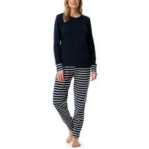 SCHIESSER Damen, Casual Essentials Pyjamaset, Nachtblau_181746, 36