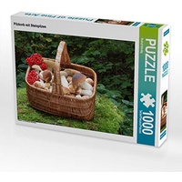 Calvendo Puzzle Pilzkorb mit Steinpilzen 1000 Teile Puzzle quer