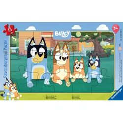 Rahmenpuzzle RAVENSBURGER "Bluey und ihre Familie", bunt, Puzzles, KinderB:25cm H:14,5cm, Motiv, Made in Europe, B:25cm H:14,5cm