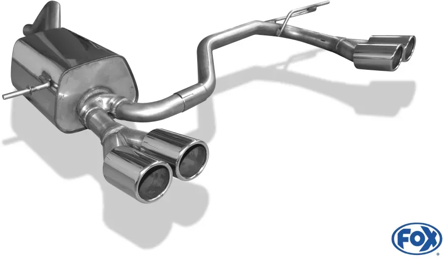 Fox Duplex Sportauspuff Endschalldämpfer für Renault Clio IV 0.9l 1.2l 54kW 1.5l