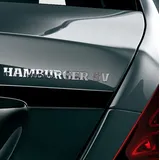 HSV Fahne HSV Schriftzug Chrom \"Hamburger SV\"