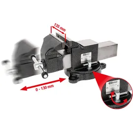 KS Tools Schraubstock Edelstahl 125 mm schwarz