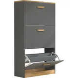 VCM Schuhschrank Schuhkipper Halom M Anthrazit ca. 59x105x22 cm