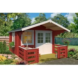 LASITA MAJA Gartenhaus »Lola«, BxHxT:  x 245,1 x cm (Außenmaße inkl. Dachüberstand),  Holz - rot