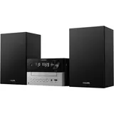 Philips TAM3205M2, Home-Stereoanlage Heim-Audio-Mikrosystem 20 W, Schwarz, Silber