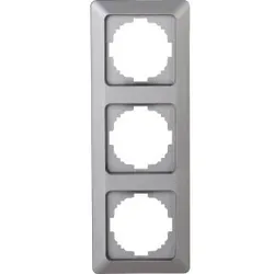 Kopp 305820064 MILANO - Abdeckrahmen 3-fach, Farbe: stahl