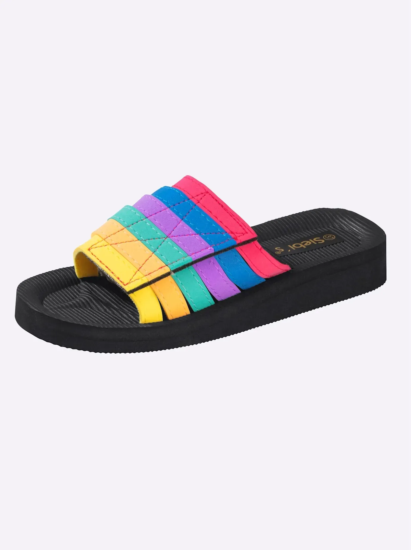 Badepantolette SIEBI`S, Damen, Gr. 40, bunt, Synthetik, Schuhe Pantolette