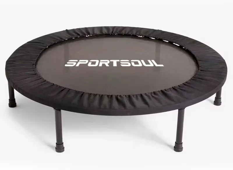 SPORTSOUL 40 Zoll runder Trampolin mit Feder, kompaktes, platzsparendes Fitnessgerät, max. Belastbarkeit 100 kg für das Heimtraining