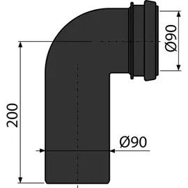 Alcaplast M908 Ablaufbogen Komplett DN90/90