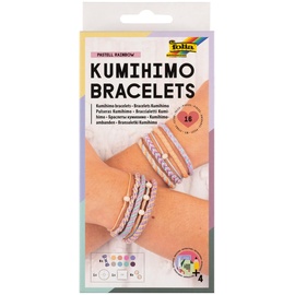 folia Kumihimo Bracelets PASTELL RAINBOW, 16-teilig