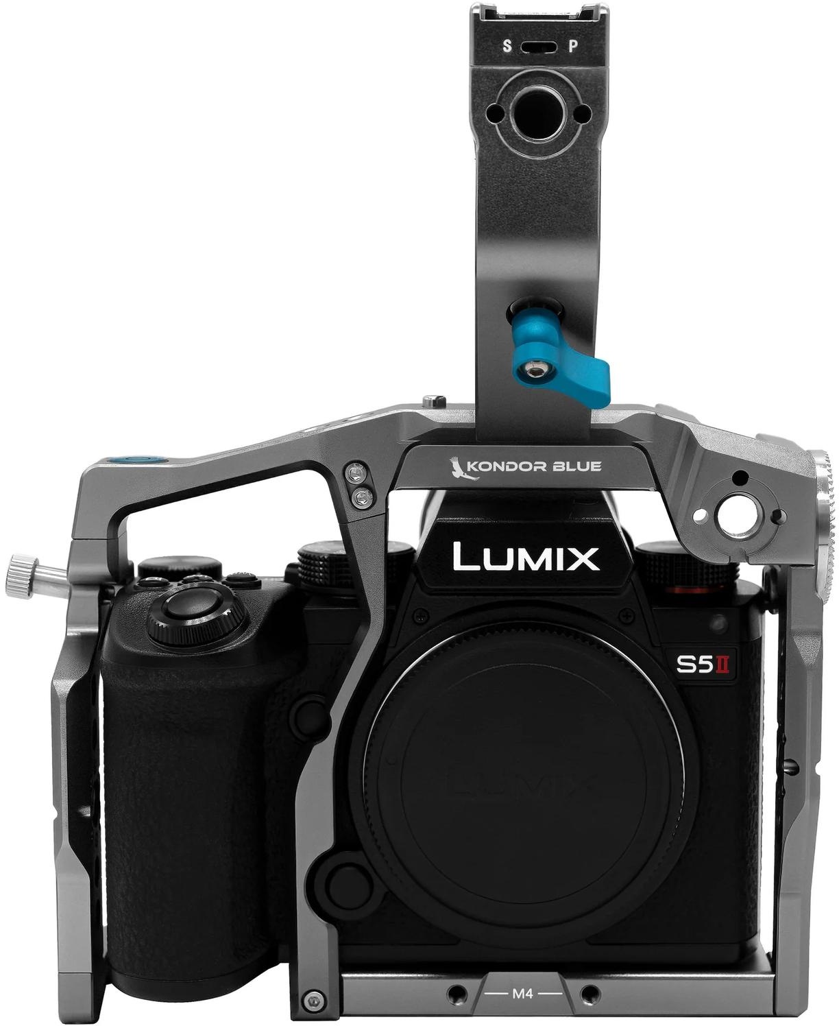 Kondor Blue Kamerakäfig mit Griff oben für Panasonic Lumix S5II/X Space Grey